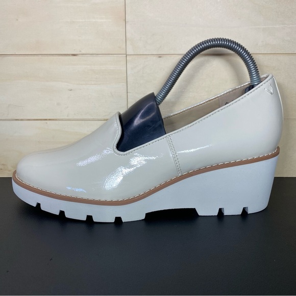 Vionic Willa Wedge Cream White Women's Size 8 Orthopedic Shoes Patent Leather - Picture 4 of 12